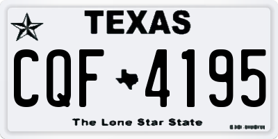 TX license plate CQF4195
