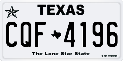 TX license plate CQF4196