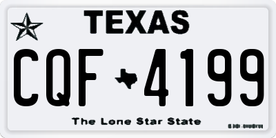 TX license plate CQF4199