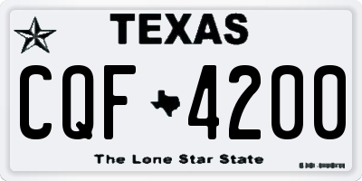 TX license plate CQF4200