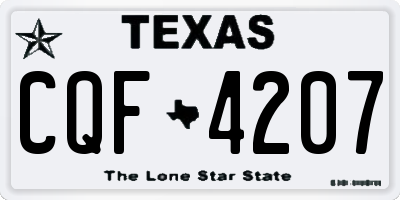 TX license plate CQF4207