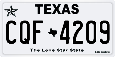 TX license plate CQF4209