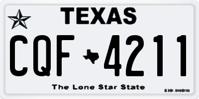 TX license plate CQF4211