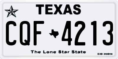 TX license plate CQF4213