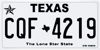 TX license plate CQF4219