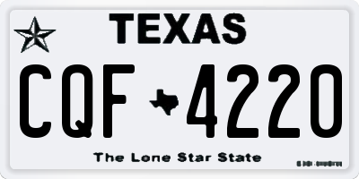 TX license plate CQF4220
