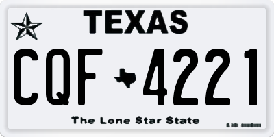 TX license plate CQF4221