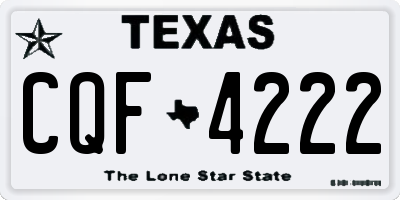 TX license plate CQF4222