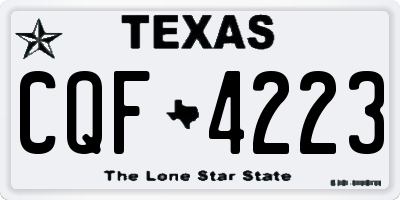TX license plate CQF4223
