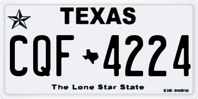 TX license plate CQF4224