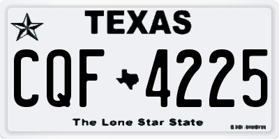TX license plate CQF4225