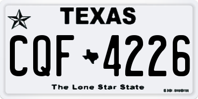 TX license plate CQF4226