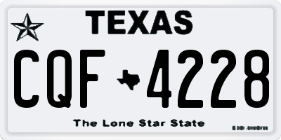 TX license plate CQF4228