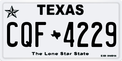 TX license plate CQF4229
