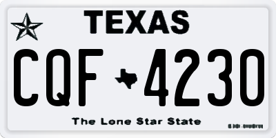 TX license plate CQF4230