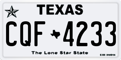 TX license plate CQF4233