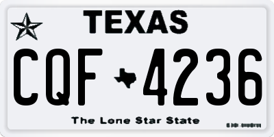 TX license plate CQF4236