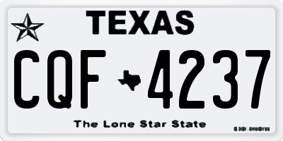 TX license plate CQF4237