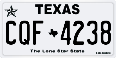 TX license plate CQF4238