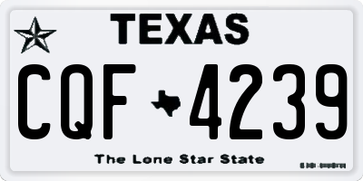 TX license plate CQF4239