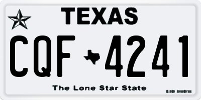 TX license plate CQF4241
