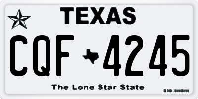 TX license plate CQF4245