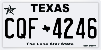TX license plate CQF4246