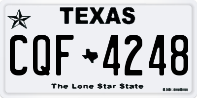 TX license plate CQF4248