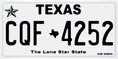 TX license plate CQF4252