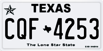 TX license plate CQF4253