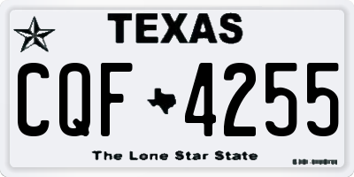 TX license plate CQF4255