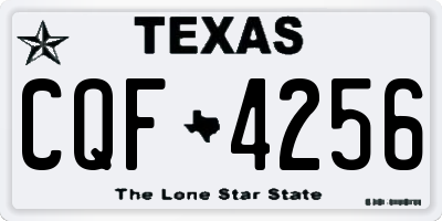 TX license plate CQF4256