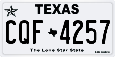 TX license plate CQF4257