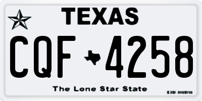 TX license plate CQF4258