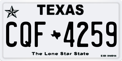 TX license plate CQF4259