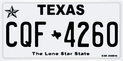 TX license plate CQF4260