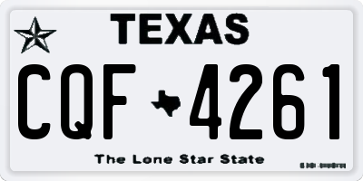 TX license plate CQF4261