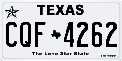TX license plate CQF4262