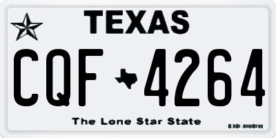 TX license plate CQF4264