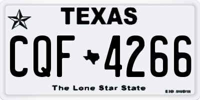 TX license plate CQF4266