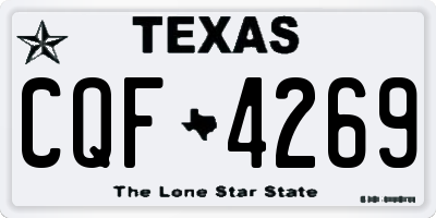 TX license plate CQF4269