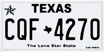 TX license plate CQF4270