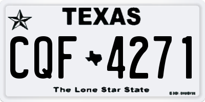 TX license plate CQF4271