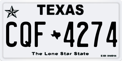 TX license plate CQF4274