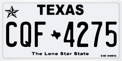 TX license plate CQF4275