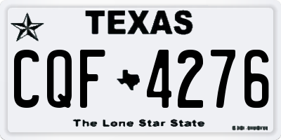 TX license plate CQF4276