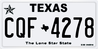 TX license plate CQF4278