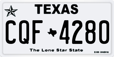 TX license plate CQF4280