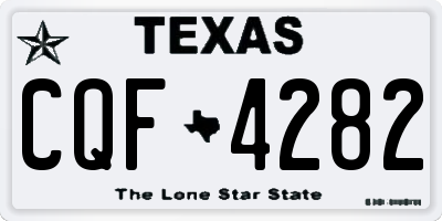 TX license plate CQF4282