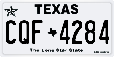TX license plate CQF4284